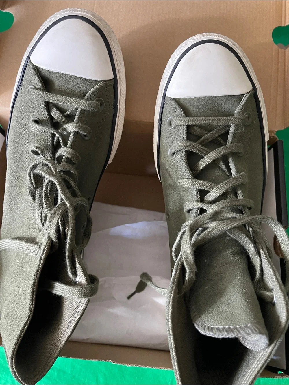 Converse Kids High Top Sneakers - Olive